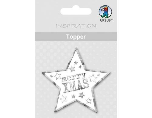 URSUS Weihnachtsdeko Topper XMAS 8 Stück, weiss/silber