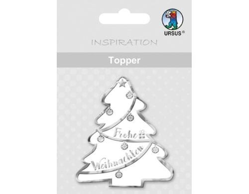 URSUS Weihnachtsdeko Topper Weihnachten 8 Stück, weiss/silber