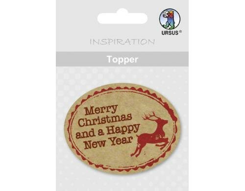 URSUS Weihnachtsdeko Topper Merr Christmas 8 Stück, Kraftkarton