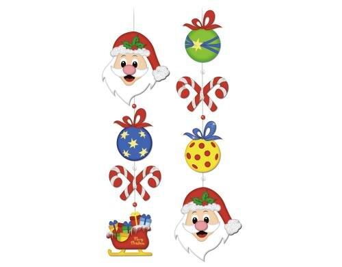 URSUS Papier-Deko Santa Claus Set für 2 Dekos, Grösse 75cm