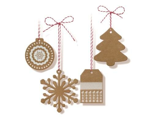 URSUS Geschenkanhänger Christmas 20 Paper Tags, 3m Kordel