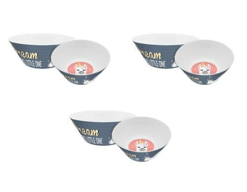 Geda Label Müslischale Lama 6er Set, Fassungsvermögen: 400ml