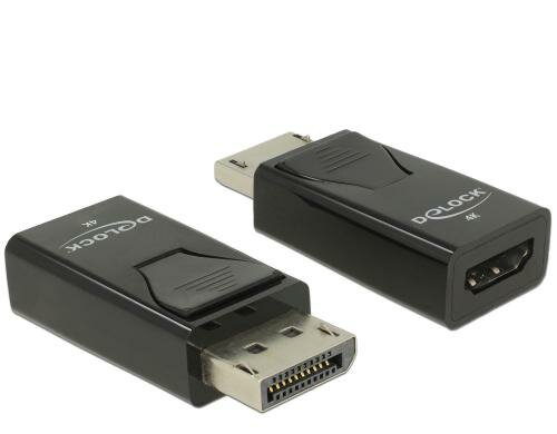 Monitoradapter DP-Stecker zu HDMI-Buchse schwarz, passiv, bis 3840 x 2160 @ 30 Hz