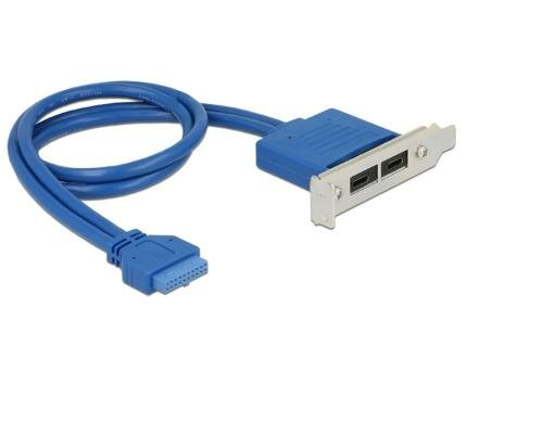 Delock 84929 Bracket USB 3.1 Type-C 19 Pin 1 x intern > 2 x USB 3.1-C, LP