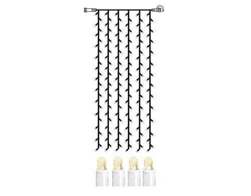 Star Trading Lichervorhang Erweiterungssys. LEO, 1x4m, 204 LED, warmweiss