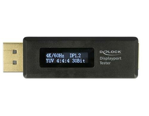 Delock Displayport Tester mit OLED Display EDID Monitor Daten auslesen