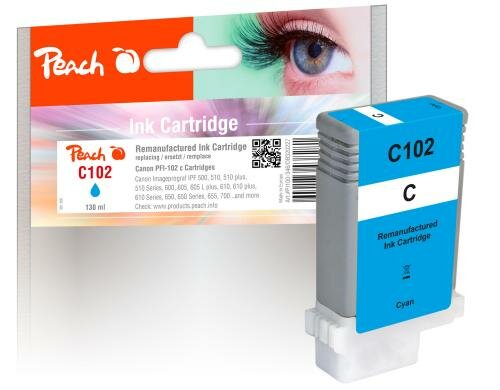 Peach Tinte Canon PFI-102 cyan, 130ml