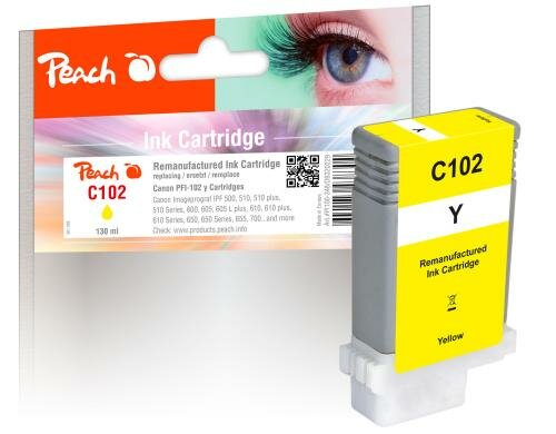 Peach Tinte Canon PFI-102 yellow, 130ml