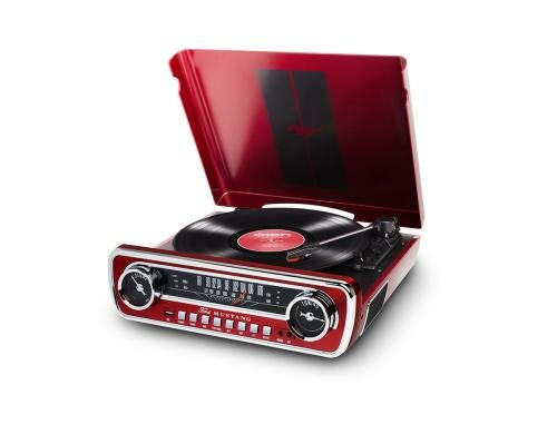 ION Mustang LP Rot Music-Center, Plattensp.,Kassette, USB