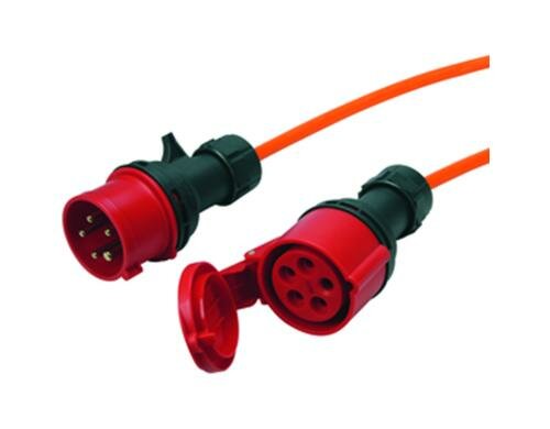 STEFFEN Verlängerungskabel 400V CEE16 10m G-PUR 5x2.5 Stecker & Kupplung CEE16/5