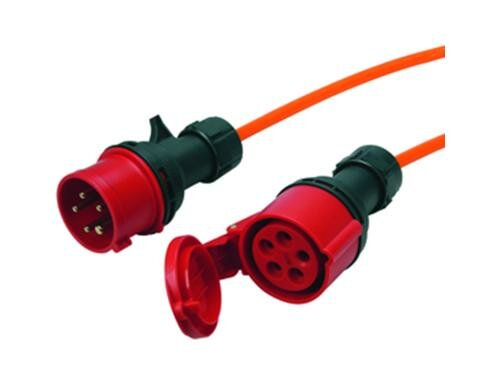 STEFFEN Verlängerungskabel 400V CEE32 10m G-PUR 5x4 Stecker & Kupplung CEE32/5