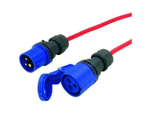 STEFFEN Verlängerungskabel 400V CEE16/3 5m 3x1.5 mit Stecker & Kupplung CEE16/3