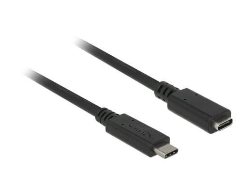 Delock USB3.1 Kabel Gen1 USB-C Verlängerung 0.5m, 5Gbps, 3Ampere, schwarz