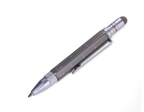 TROIKA CONSTRUCTION LILIPUT Multitasking-Kugelschreiber metallic grau