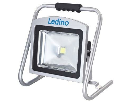Ledino LED-Akkustrahler 50W Köpenick 509, 8,8 Ah, sillber