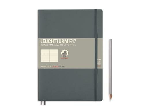 Leuchtturm Notizbuch Softcover B5 dottet Anthrazit, 121 Seiten