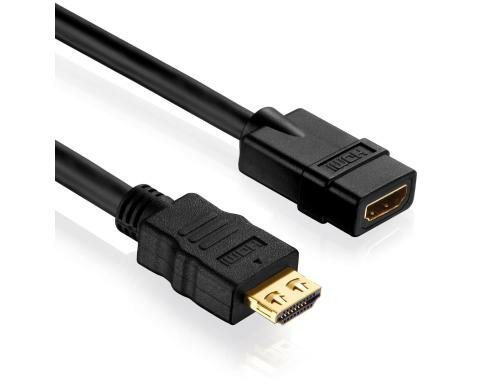 PureInstall, HDMI Verlängerungskabel, 0.50m Beidseitig konfektioniert Premium HDMI DIY