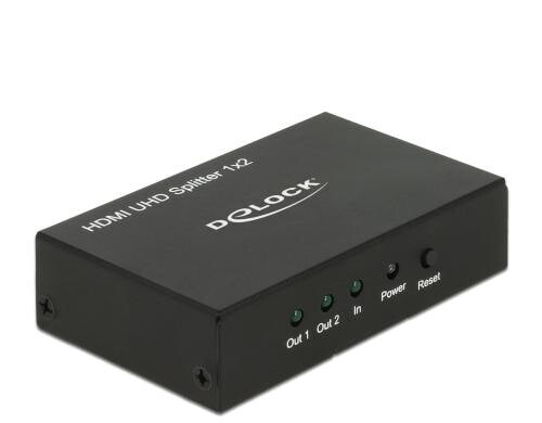 Delock Monitorsplitter HDMI/Bu - 2x HDMI/Bu aktiv verstärkt, Netzteil, 3840x2160@60Hz
