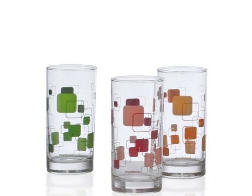 Montana Trinkglas Dice 3er Set 280ml 3er Set, H: 14cm