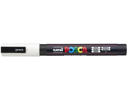 Uni POSCA Marker Rundspitze 0.9-1.3 mm weiss