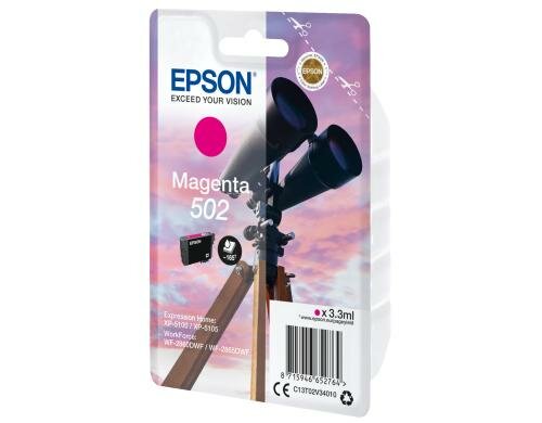 Tinte Epson 502 / T02V34010 magenta, 3.3ml 165 Seiten, zu Home XP-5100/05, WF-2860