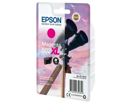 Tinte Epson 502X / T02W34010 magenta, 6.4ml 470 Seiten, zu Home XP-5100/05, WF-2860