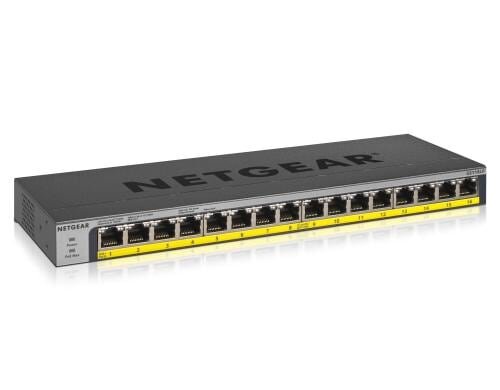 Netgear GS116LP: 16 Port Smart Switch 16x PoE+, 76Watt PoE Budget