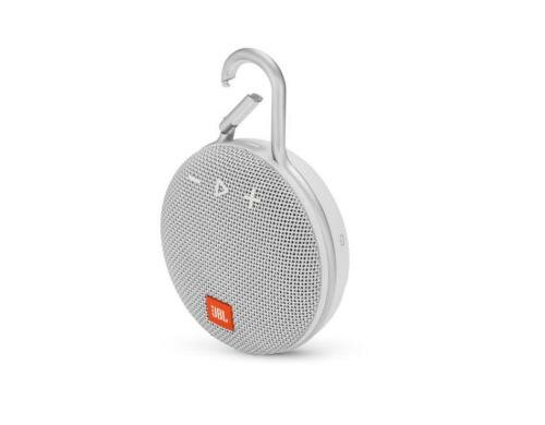 JBL CLIP 3, Bluetooth Speaker, White Bluetooth, Wasserfest, 10h Akku