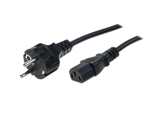 Netzkabel International Schuko gerade - C13 1.8 m, schwarz, 3x 0.75mm2 H05VV-F 3G