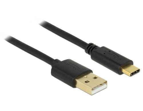 USB2.0-Kabel A-TypC: 3m, schwarz max. 480Mbps, A auf Typ-C