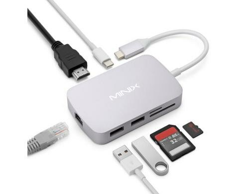 Minix NEO USB-C Multiportadapter mit HDMI, Gen2, Space Grau