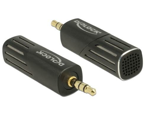 Delock Kondensator Mikrophon für Smartphone 3.5mm Klinke. Winkelbar, schwarz