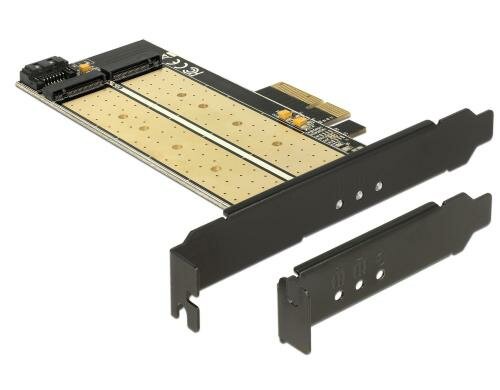 DeLock PCI-Ex4 Kontroller 1xNVME 1xSATA Für M.2 Key-M NVME & M.2 SATA Key-B Modul