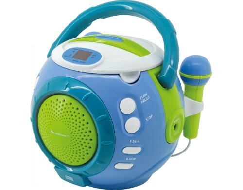 Soundmaster KCD1600, CD-Player 2 Mikrofone, Antishock-System, blau