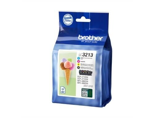 Tinte Brother LC-3213VAL Value Pack Cyan, Magenta, Yellow, Black