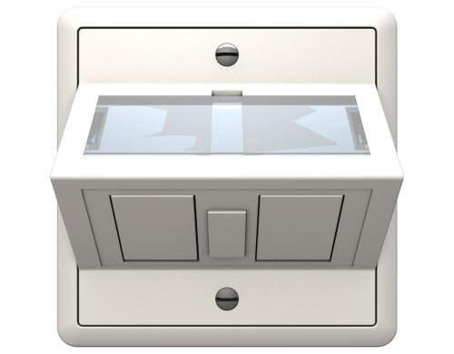 Swisscom AP-Steckdose 2xRJ45/1xFO, leer, Edizio