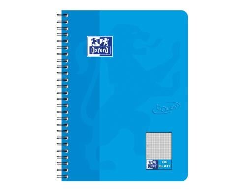 Oxford Touch Collegeblock Scribzee-komp. 90g/qm, B5, 80 Seiten, kariert, meerblau