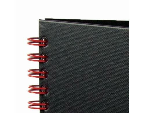 Oxford Collegeblock Hard-Cover Spiral 90g/qm, A4, 70 Seiten, kariert, BlacknRed