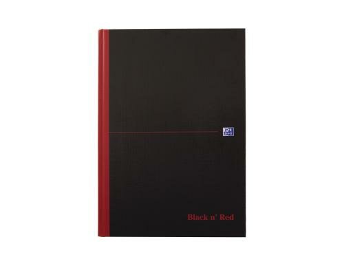 Oxford Collegeblock Hard-Cover gebunden 90g/qm, A4, 70 Seiten, kariert, BlacknRed