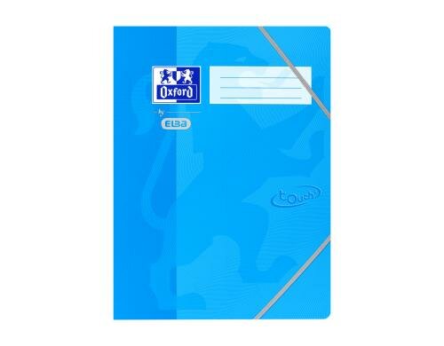 Oxford Gummibandmappe Soft Touch A4+, meerblau