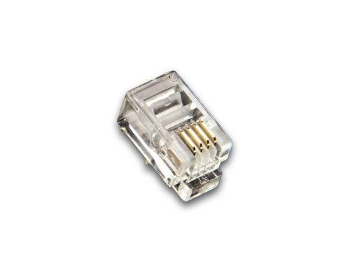 RJ-10 Modularstecker 100er Pack 4 Pins/4 Konnektoren