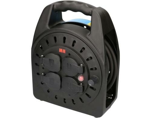 Max Hauri Kabelbox 15m IP44 4x T13 Steckdose, mit Thermoschutz