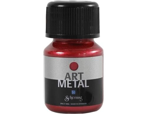 Schjerning Metallic-Farbe Art Metal 30 ml, Lava Rot