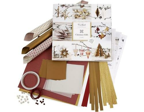Creativ Company Set zum Flechten und Falten gold/rot