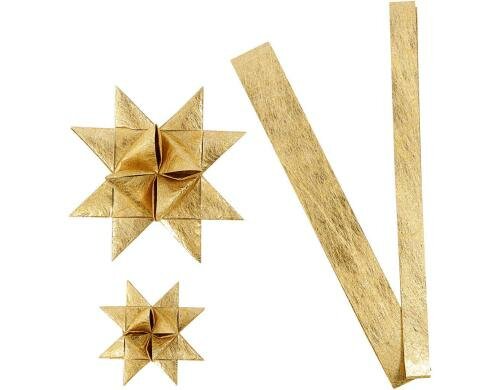 Creativ Company Papierstreifen Fröbelsterne gold, für 8 Sterne, D: 6.5 + 11.5 cm