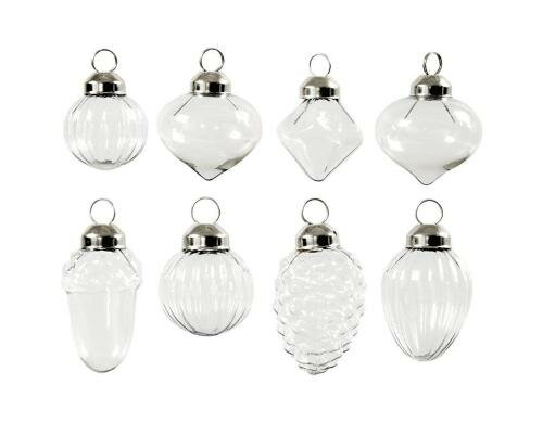 Creativ Company Glas-Ornamente 8 Stück, H: 3.5 - 5.1 cm