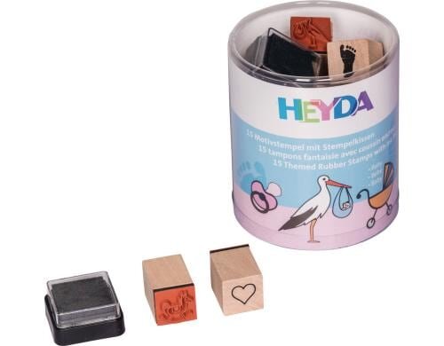 Heyda Stempeldose Baby 15 Stempel, 1 Stempelkissen