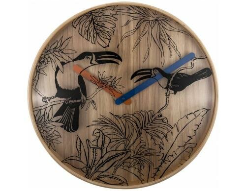NexTime Wanduhr Tropical Birds Durchmesser 40 cm