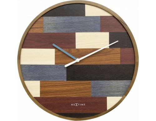 NexTime Wanduhr Patch Wood Durchmesser 45 cm