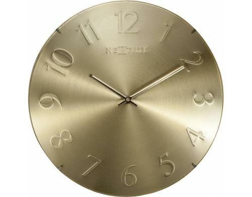 NexTime Wanduhr Elegant Dome gold Durchmesser 35 cm